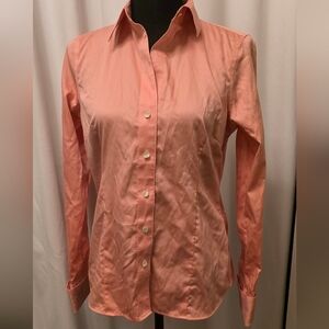 Banana Republic Non-Iron Tailored Dress Shirt Coral 4